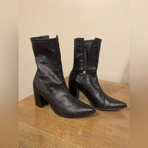 SCHUTZ Leather Sock Boots